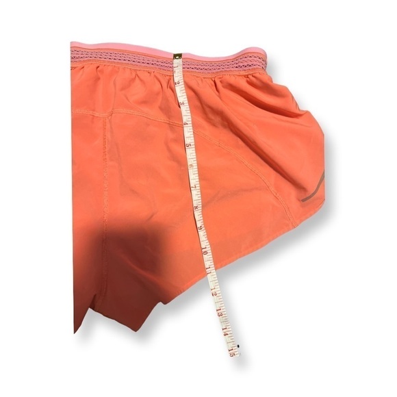Lululemon Orange Women’s Shorts Size 8 Running With Pink Lace Detail. - Picture 11 of 12